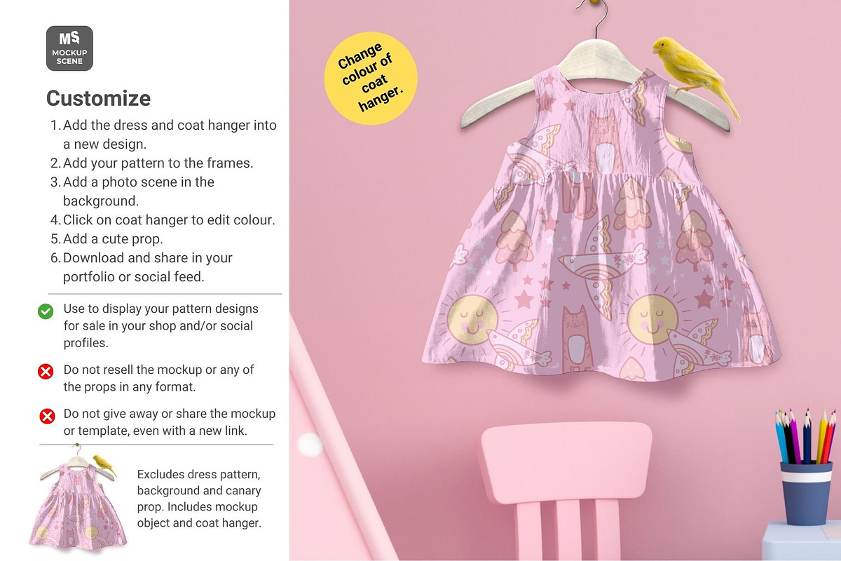 Girls Cotton Sun Dress Canva Mockup, an Apparel Mockup by Mockup Scene (Photo 7 of 15)
