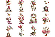 Mardi Gras Goose Clipart, an Illustration by DreamArtGraphic (Thumbnail 2 of 4)