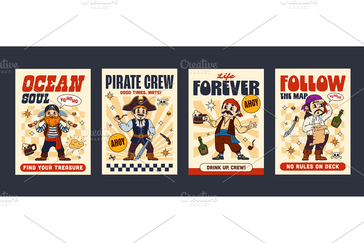 Funky pirates and corsairs groovy, a Person Illustration by Buch&Bee
