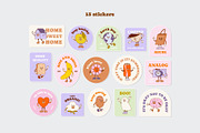 Retro Mood. Cartoon characters., a Decorative Illustration by Sweet Corner (Thumbnail 7 of 12)
