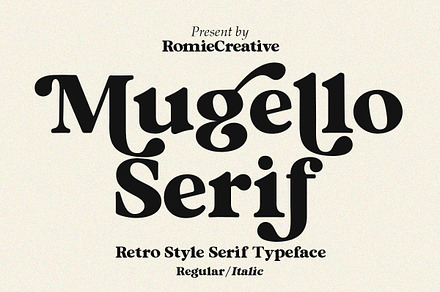 Mugello Serif, a Serif Font by Romiecreative