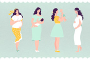 Happy pregnancy and motherhood, a Decorative Illustration by My May Art (Thumbnail 13 of 18)