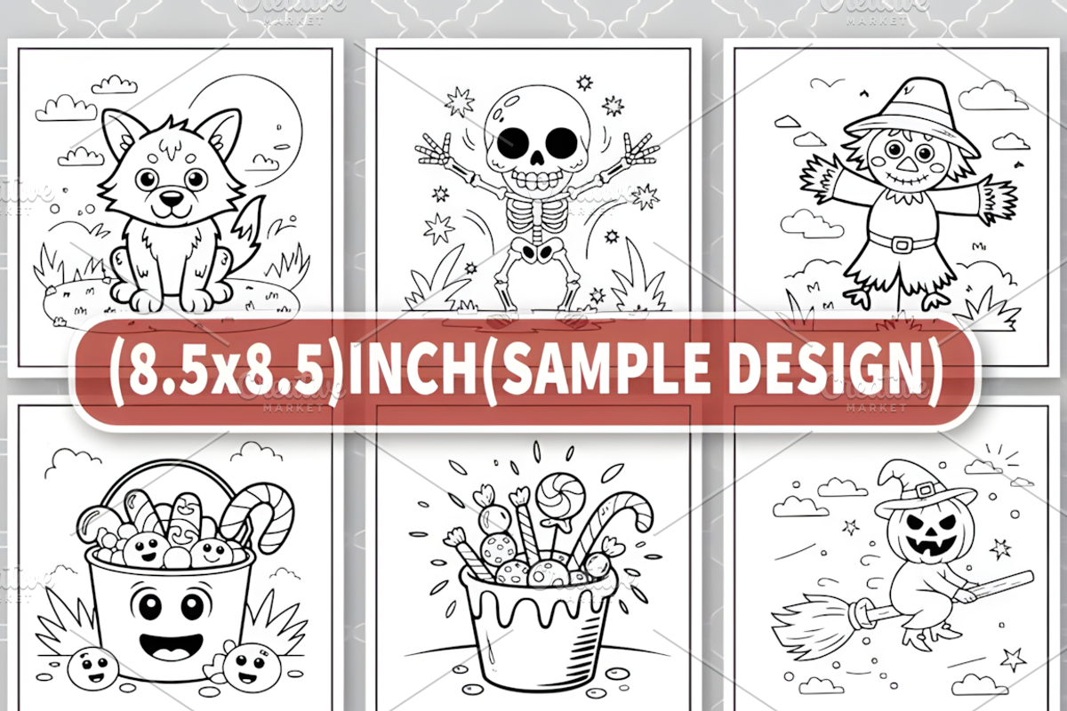 Halloween Bold and Easy Coloring, a Seasonal Illustration by Coco Bloom (Photo 3 of 5)