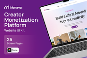 Monava - Creator Monetization UI Kit, a Landing Page Template by Agensip Design Agency (Thumbnail 1 of 10)