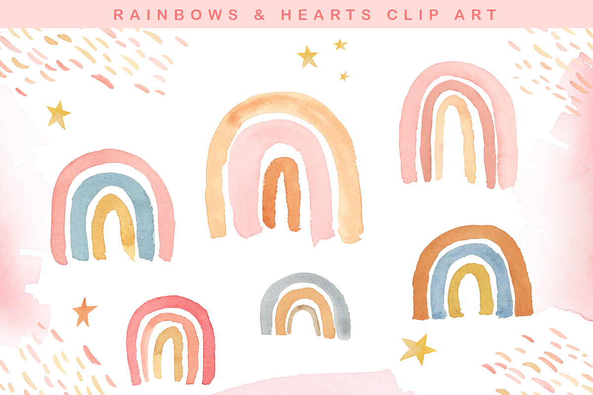Rainbow Watercolor Clip Art, an Object Graphic by Hello Muse Design (Photo 2 of 5)