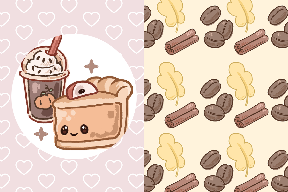 Kawaii Fall Coffee Clipart, an Illustration by TheClipAtelier (Photo 3 of 3)