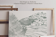 Hand Drawn Mediterranean Wallpaper, a Wallpaper Graphic by Nature.Of.Kate (Thumbnail 11 of 13)