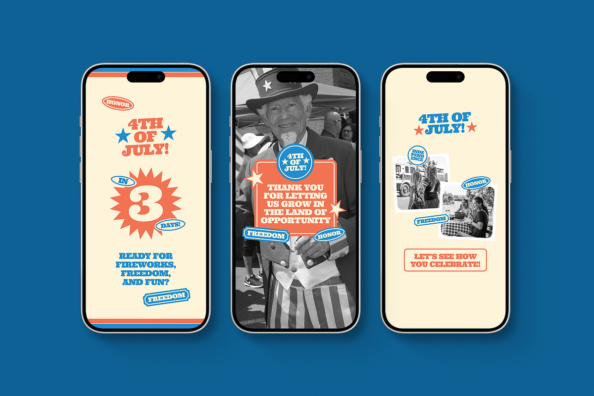 4th of July Instagram Templates, a Social Media Template by Supanium Studio (Photo 4 of 5)