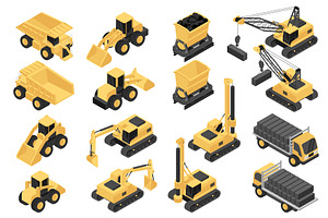 Construction Isometric Creator Kit, a Transportation Illustration by alexdndz