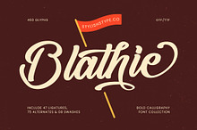 Blathie Bold Calligraphy Font
