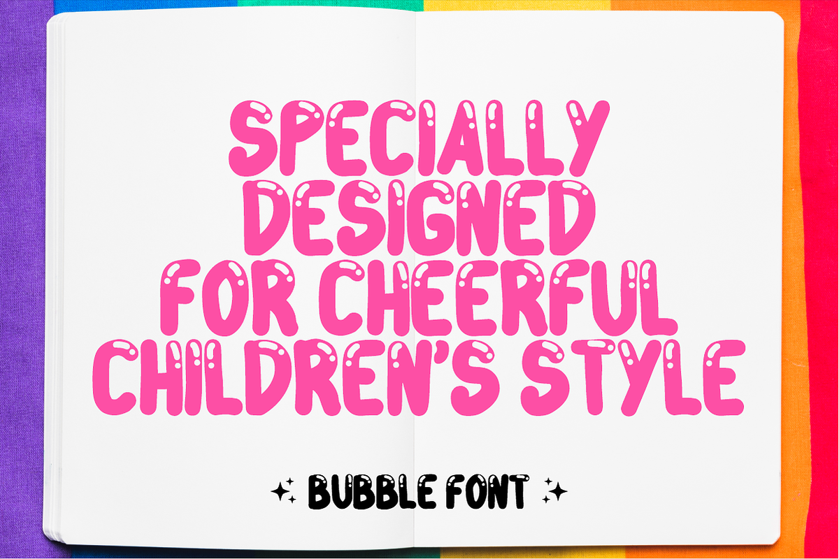 Sahira Bubble - Playful Display Font, a Sans Serif Font by Sahira Studio (Photo 3 of 4)