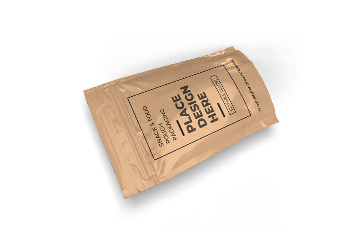 Food Pouch Packaging Mockup Template, a Packaging Mockup by DesignRushMarket (Photo 3 of 11)