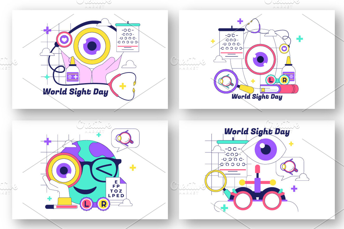 10 World Sight Day Illustration, a Healthcare Illustration by denayunebgt (Photo 3 of 4)