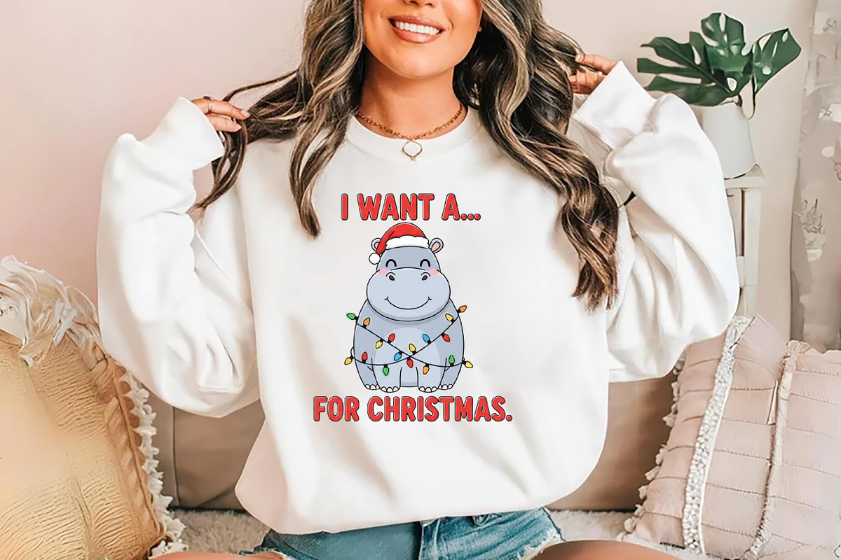 I Want a Hippopotamus for Christmas, a Seasonal Illustration by Layerology (Photo 2 of 4)