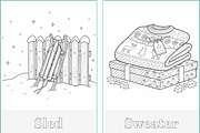 Winter Holidays Xmas Coloring Pages, a Seasonal Illustration by Nuvame Arts & Designs (Thumbnail 16 of 19)