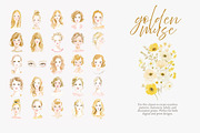 Golden muse clipart set, a Decorative Illustration by Patishop Art (Thumbnail 5 of 10)