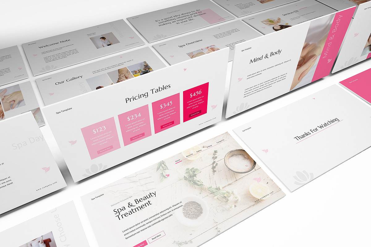 Luxury Spa Powerpoint Template, a Presentation Template by Formatika Studio