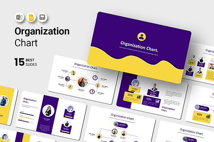 Organization Chart - Google Slides, a Presentation Template by QR Design Studio