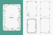Christmas Doodles Line art, a Seasonal Illustration by An Design (Thumbnail 3 of 5)