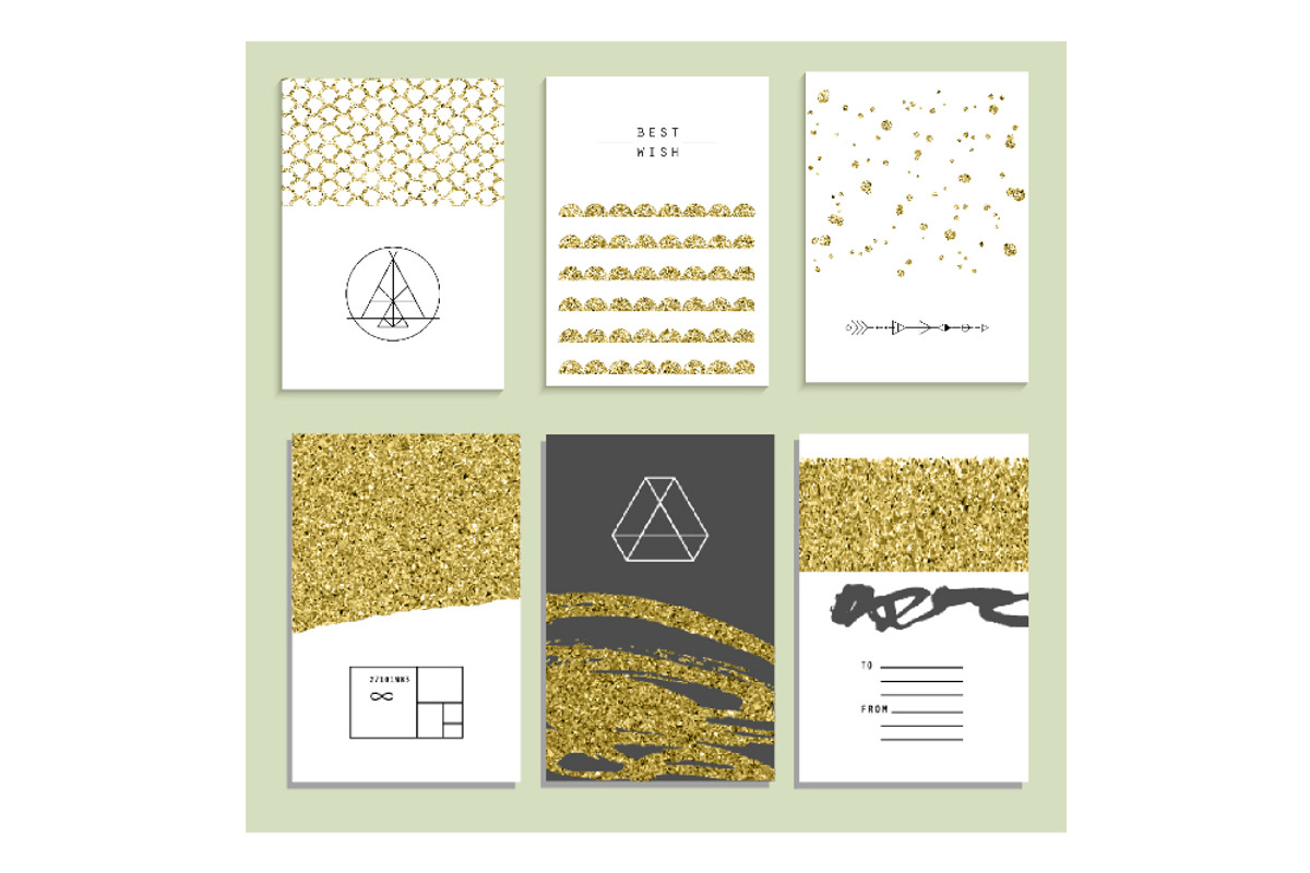 24 invitations with gold texture, a Card Template by Lera Efremova (Photo 4 of 5)