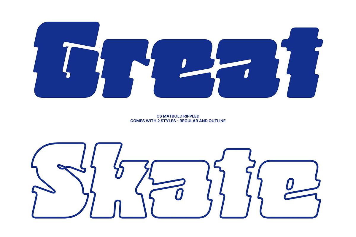 CS Matbold Rippled, a Sans Serif Font by Craft Supply Co. (Photo 4 of 8)