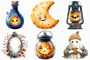 Watercolor Creepy and Cozy Halloween, an Illustration by Craft Nest (Thumbnail 3 of 6)
