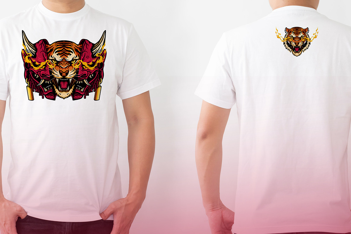 Japanese Tiger Mask Illustration, an Illustration by PunyPundy (Photo 2 of 3)