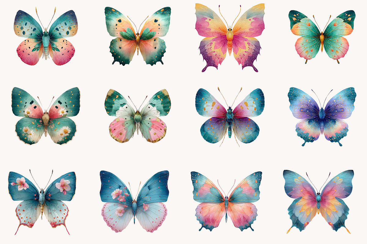 Pastel Butterfly PNG Sublimation, an Illustration by Designworld (Photo 3 of 10)
