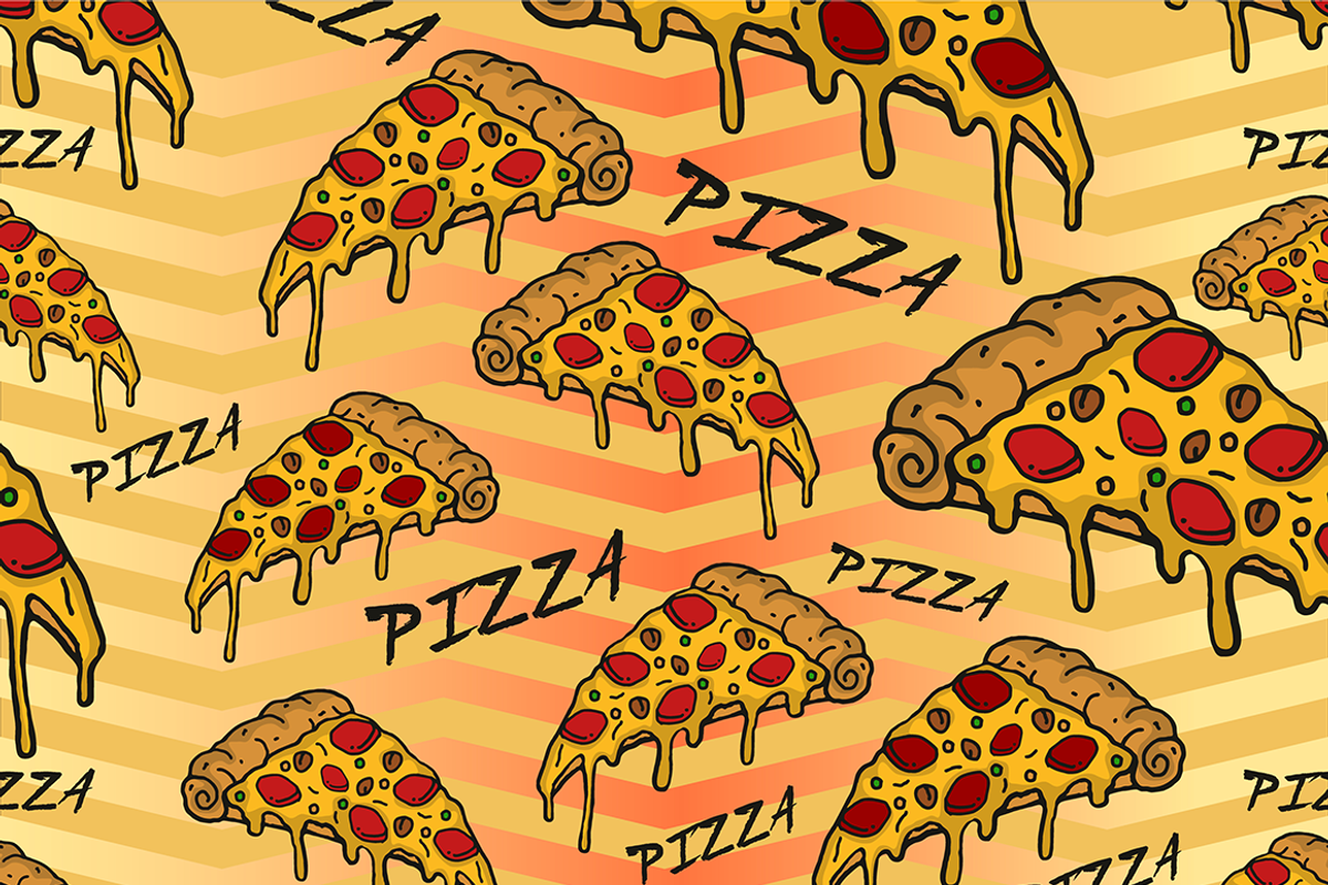 Pizza Pattern, a Texture Graphic by VectorCam
