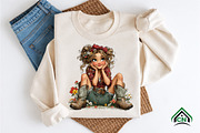Whimsical Spring Western Girl Clipar, an Illustration by Craft Nest (Thumbnail 8 of 12)