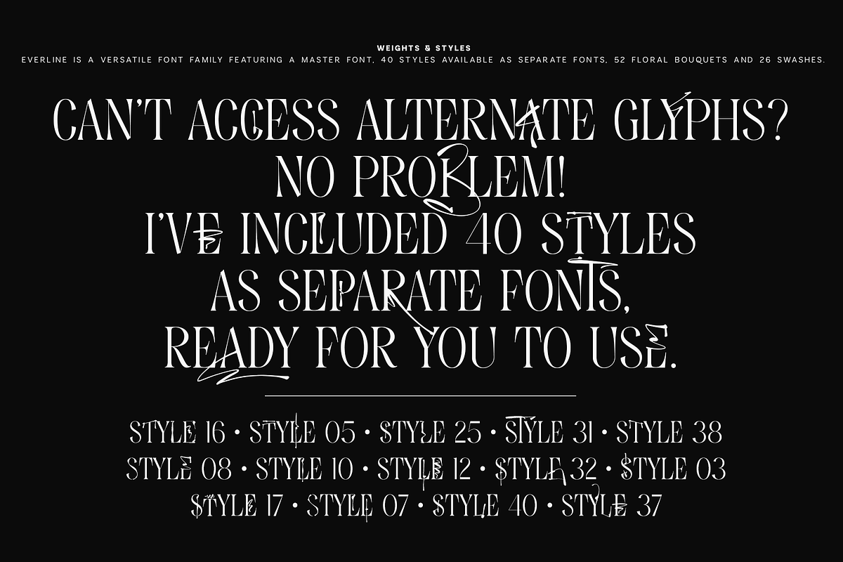 Everline - Luxury Serif Font Family, a Serif Font by VP Fonts (Photo 16 of 22)