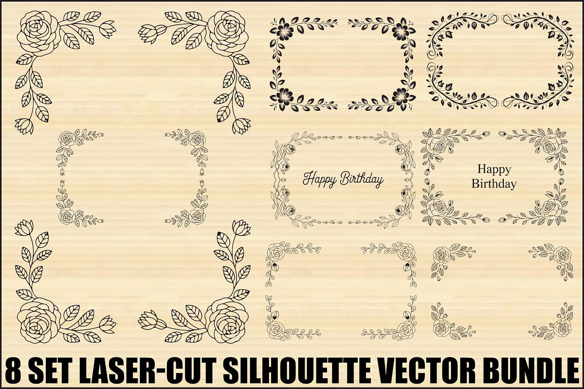 Elegant Rose Frame Silhouette, an Illustration by Designs_River (Photo 1 of 9)