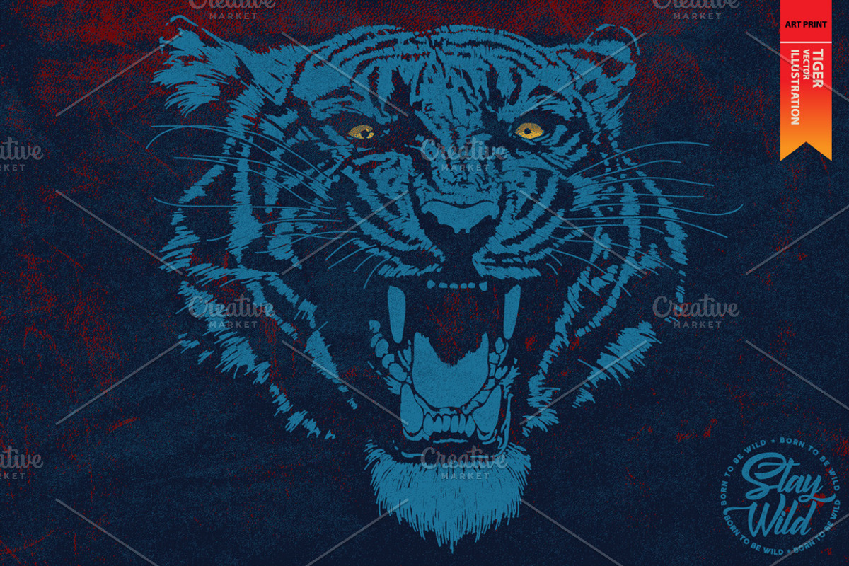 STAY WILD - Vector illustration, an Animal Illustration by Artistic & Unique (Photo 4 of 11)