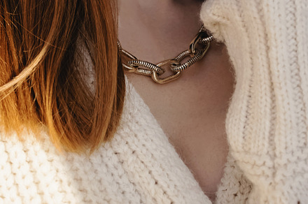 Close-up woman in white sweater, a Beauty & Fashion Photo by Imageblend