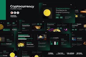 Cryptocurrency - PowerPoint Template, a Presentation Template by QR Design Studio