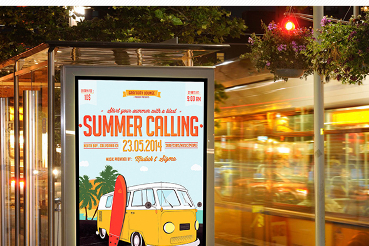 Retro Car Poster/Flyer VIII, a Flyer Template by Grafixity (Photo 2 of 2)