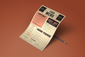 Retro Food Menu