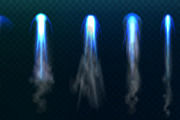 Realistic blue rocket fire light, an Object Illustration by art PVP - market (Thumbnail 2 of 3)