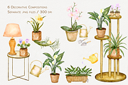Houseplants Watercolor Collection, a Decorative Illustration by Aurella Art (Thumbnail 6 of 15)