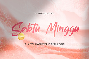 Sabtu Minggu - Handwritten Font