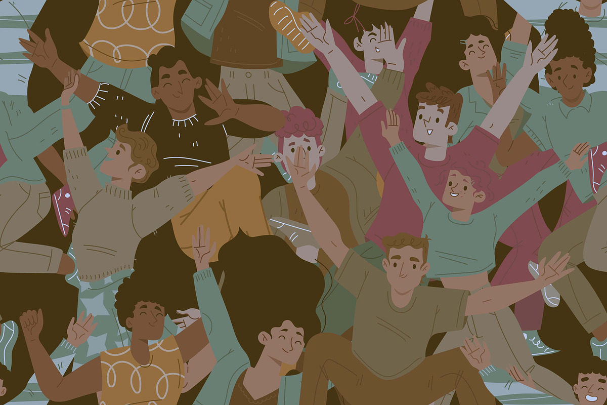happy people jump characters, a Pattern Graphic by AAN Seamless Shop (Photo 2 of 4)