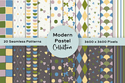 Modern Pastel Collection, a Pattern Graphic by irenepachadesign (Thumbnail 1 of 7)