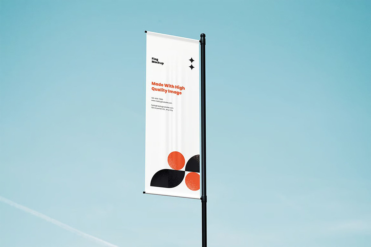 Flag Mockup, an Advertising Mockup by zpackcreative (Photo 4 of 5)