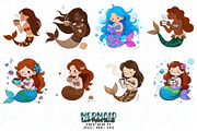 Cute Mermaid SVG Design Bundle, an Illustration by Sofia's Fashion (Thumbnail 2 of 3)