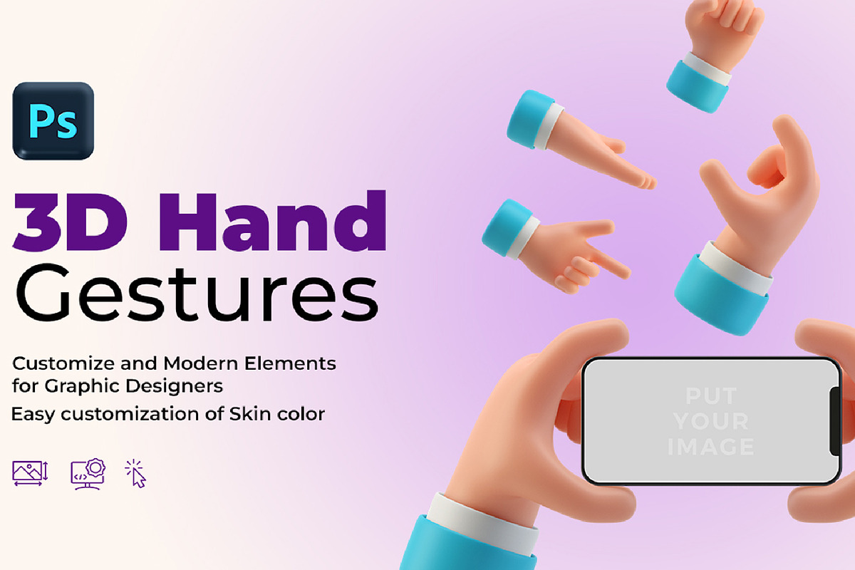 3D Hand Gestures Pack, an Object 3D Model by Artdez