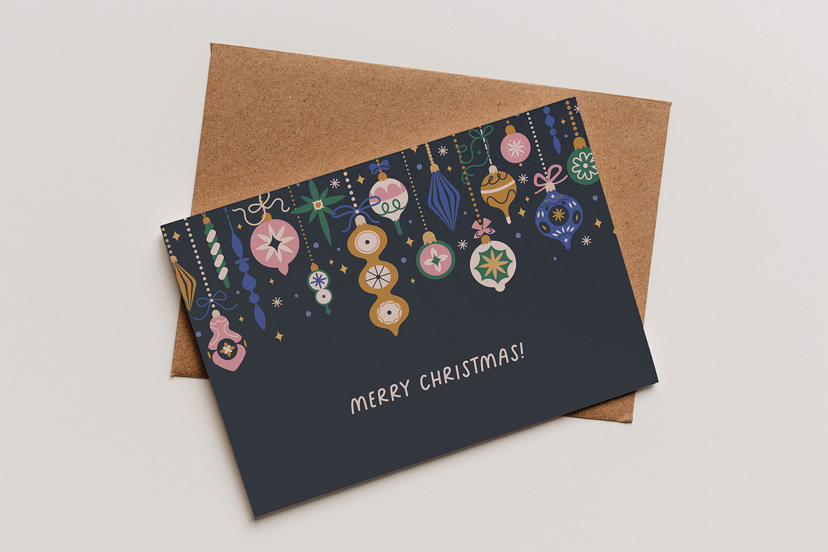 Christmas baubles banner background, a Decorative Illustration by Good Studio (Photo 3 of 3)