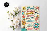 Pool Party Birthday Invitation, an Invitation Template by heynomi (Thumbnail 19 of 19)
