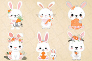Easter Bunny Clipart Bundle, an Illustration by DreamPrint404 (Thumbnail 3 of 5)