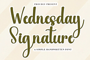 Wednesday Signature, a Handwritten Font by InermediaSTUDIO (Thumbnail 1 of 8)