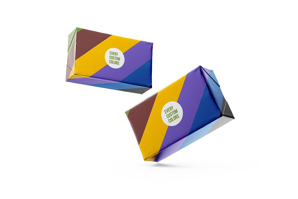 Flying Metallic Butter 200g mockup, a Mockup by easymock (Photo 4 of 6)